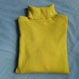 Yellow Ralph Lauren turtleneck sweater